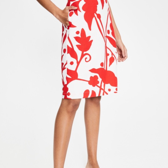 Boden Red and White A-Line Skirt - Picture 1 of 9